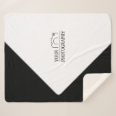 Elegante Hochzeit mit Personalisierter Fotografie Sherpadecke (Vorderseite (Horizontal))