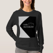 Elegante Hochzeit mit Personalisierter Fotografie T-Shirt (Vorderseite)