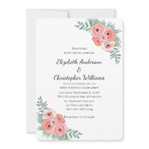 Elegante Hochzeit mit rosa grüner Wasserfarbe