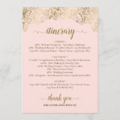 Elegante Hochzeit mit Rosa und Gold - Willkommen u Programm (Rückseite)