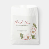 Elegante Hochzeit mit rosafarbenem Pink-Peony Geschenktütchen (Vorderseite)