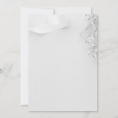 Elegante Hochzeit mit rosafarbenem Wasser Dankeskarte (Rückseite)