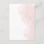 Elegante Hochzeit mit Rose Begleitkarte (Rückseite)