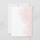 Elegante Hochzeit mit Rose RSVP Karte (Rückseite)