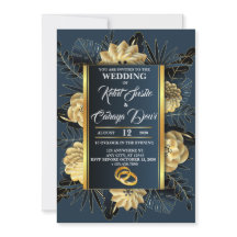 Elegante Hochzeit mit Rose und Rings