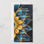 Elegante Hochzeit mit Sapphire und Gold Floral (Vorderseite)