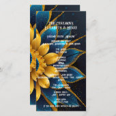 Elegante Hochzeit mit Sapphire und Gold Floral (Vorne/Hinten)