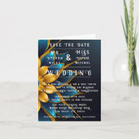 Elegante Hochzeit mit Sapphire und Gold Floral