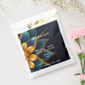 Elegante Hochzeit mit Sapphire und Gold Floral Geschenktütchen (Versiegelt)