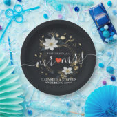 Elegante Hochzeit mit Schwarz-weißem und goldenem  Pappteller (Party)