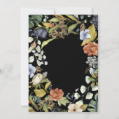 elegante Hochzeit mit tropischen Blumen Einladung (Rückseite)