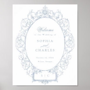 Elegante Hochzeit mit Vintagem Blumenzauber Poster