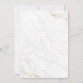 Elegante Hochzeit mit weißer und grüner Wasserfarb Einladung (Rückseite)