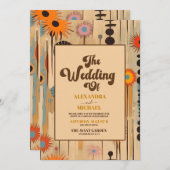 Elegante Hochzeit Mitte Jahrhundert Einladung (Vorne/Hinten)