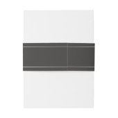 Elegante Hochzeit Moderne Monogram Soft Black & Cr Einladungsbanderole (Rückseitenbeispiel)