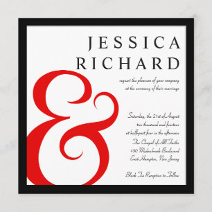 Elegante Hochzeit - Moderne Typografie - Einladung