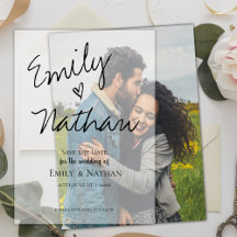 Elegante Hochzeit moderner Script-Herz-Typografie