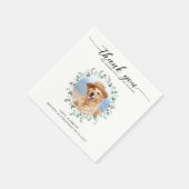 Elegante Hochzeit Modernes Foto Dog Haustier Viele Serviette (Ecke)