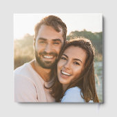 Elegante Hochzeit Modernes Foto Kalligrafie Real G Gästebuch (Rückseite)