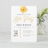 Elegante Hochzeit nach Party Einladung (Stehend Vorderseite)