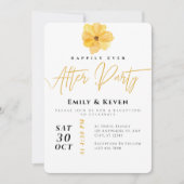 Elegante Hochzeit nach Party Einladung (Vorderseite)