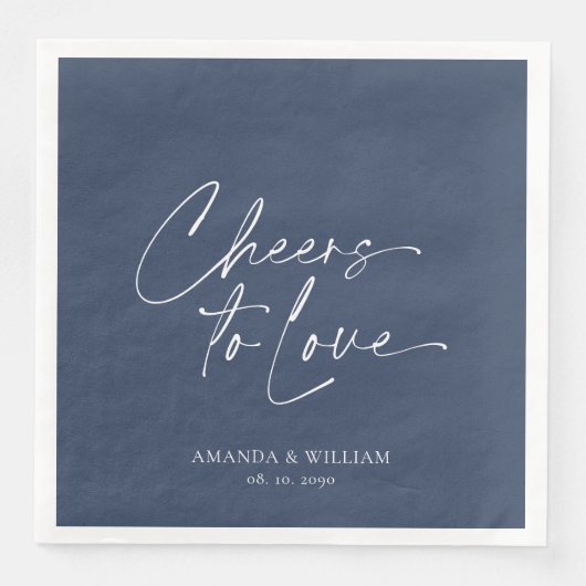 Elegante Hochzeit Napkin - Beifall für die Liebe Serviette (Vorderseite)