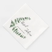 Elegante Hochzeit Napkins mit Eukalyptus-Design Serviette (Ecke)