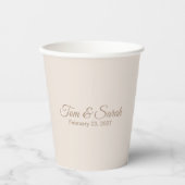 Elegante Hochzeit Pappbecher (Vorderseite)
