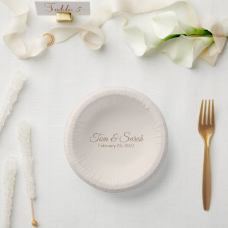Elegante Hochzeit Pappteller
