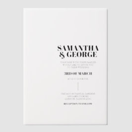 Elegante Hochzeit Pergament Einladungen