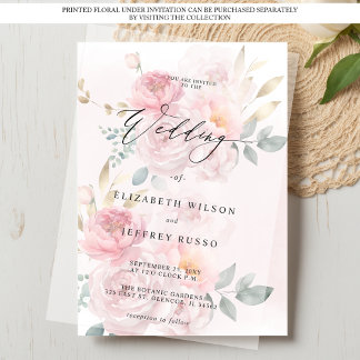 Elegante Hochzeit Pergament Einladungen