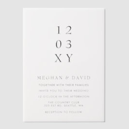 Elegante Hochzeit Pergament Einladungen