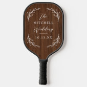 Elegante Hochzeit Pickleball Schläger (Rückseite)