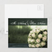 Elegante Hochzeit Postkarte (Vorne/Hinten)