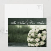Elegante Hochzeit Postkarte (Vorne/Hinten)