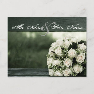 Elegante Hochzeit Postkarte