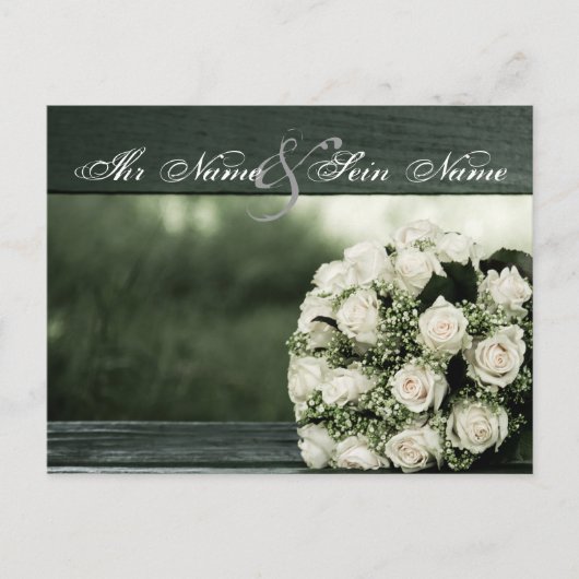 Elegante Hochzeit Postkarte (Vorderseite)