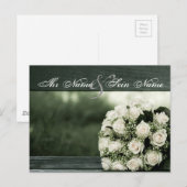 Elegante Hochzeit Postkarte (Vorne/Hinten)
