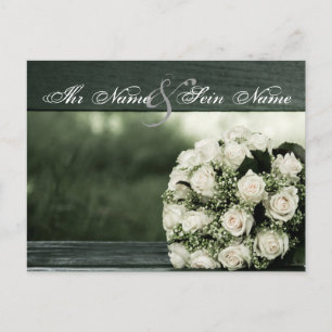 Elegante Hochzeit Postkarte