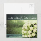 Elegante Hochzeit Postkarte (Vorne/Hinten)