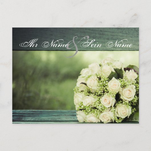 Elegante Hochzeit Postkarte (Vorderseite)
