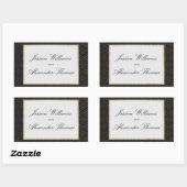 Elegante Hochzeit Rechteckiger Aufkleber (Blatt)