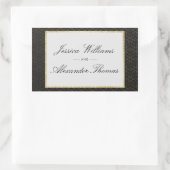 Elegante Hochzeit Rechteckiger Aufkleber (Tasche)