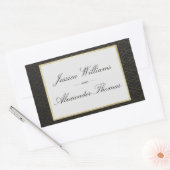 Elegante Hochzeit Rechteckiger Aufkleber (Umschlag)