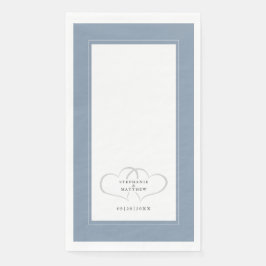 Elegante Hochzeit Romantische Herzen Dusty Blue Di Serviette