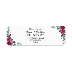 Elegante Hochzeit   Rücksendekennzeichen