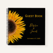 Elegante Hochzeit Rustikal Gelbe Sonnenblume Notizblock (Vorderseite)