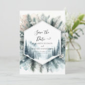 Elegante Hochzeit Save The Date (Stehend Vorderseite)