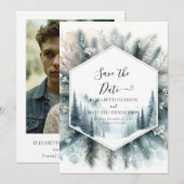 Elegante Hochzeit Save The Date (Vorne/Hinten)