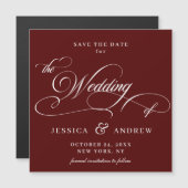 Elegante Hochzeit Save the Date einfache Magnetkar Magnetkarte (Vorne/Hinten)